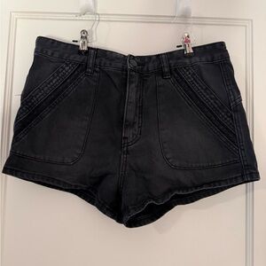 Free People Black Jean Shorts